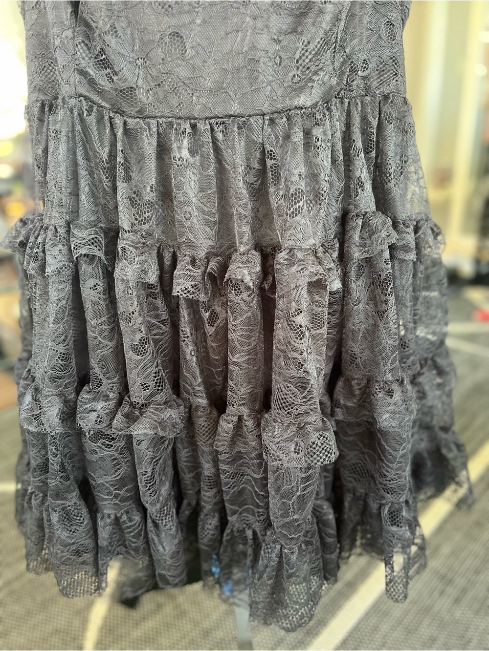 Torrid Black Lace Tiered Ruffle Dress NWT Size 3 (22/24) - Picture 5 of 8